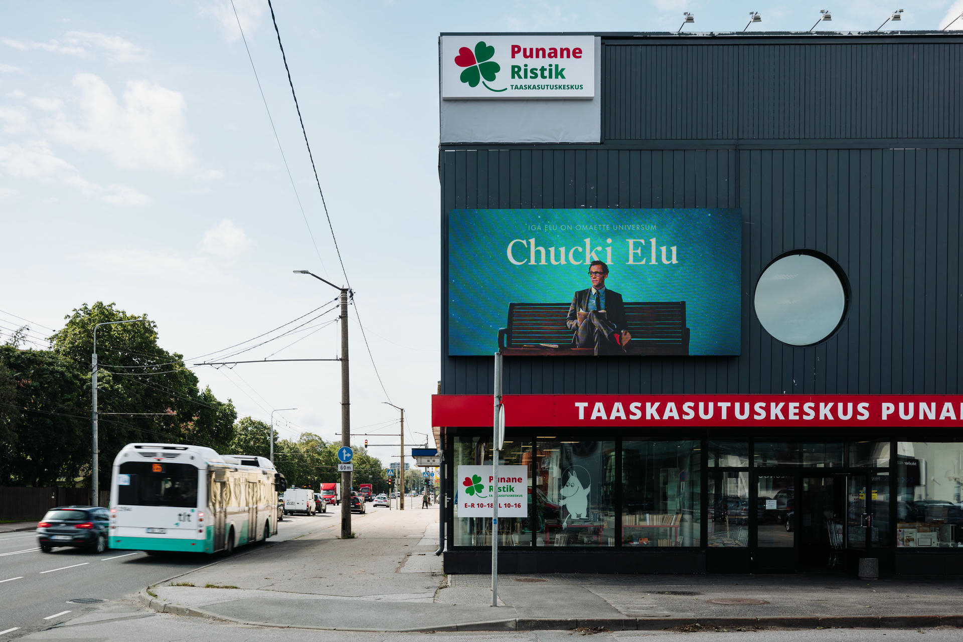 Mustamäe tee reklaminis LED ekranas Taline