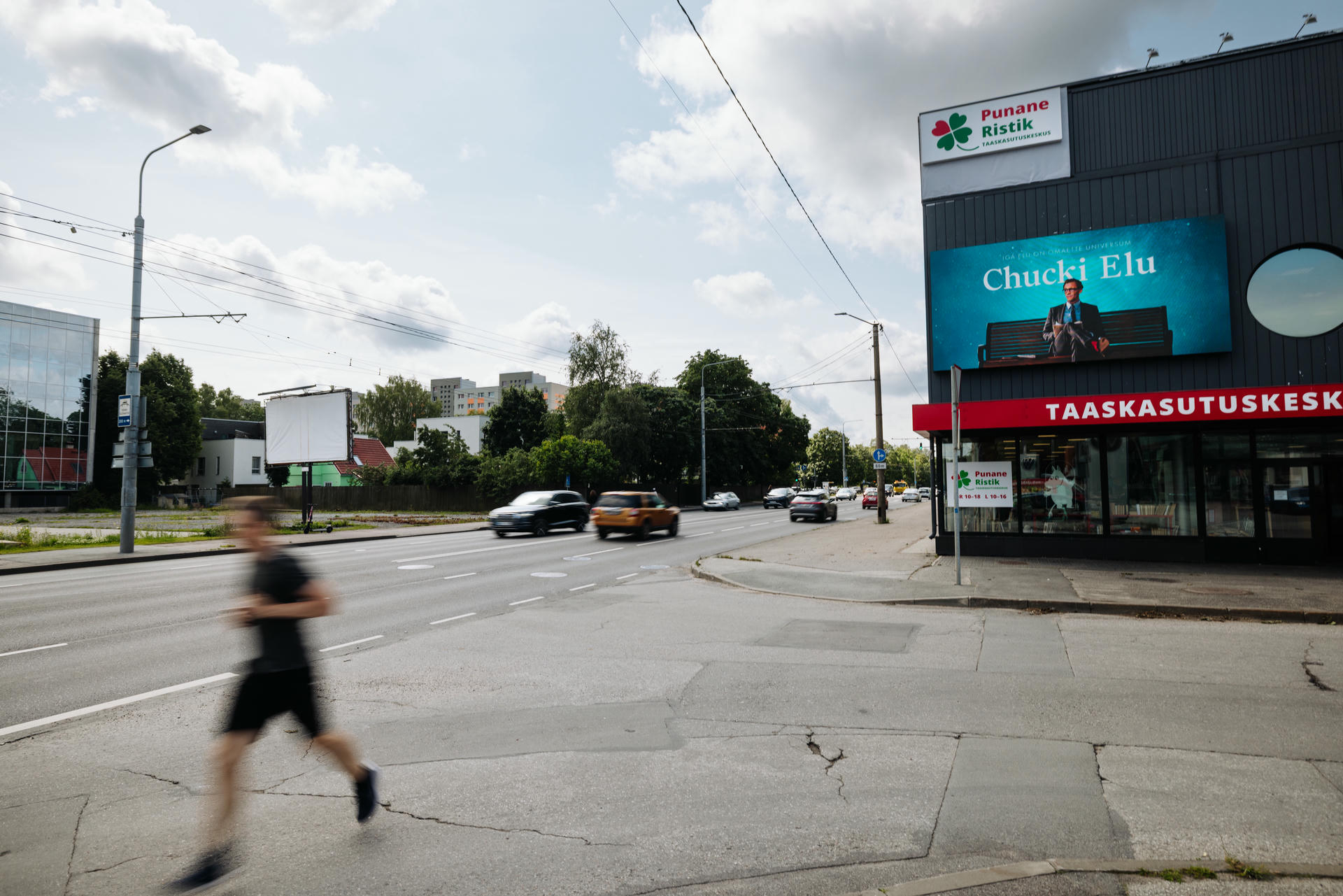 Mustamäe tee reklaminis LED ekranas Taline