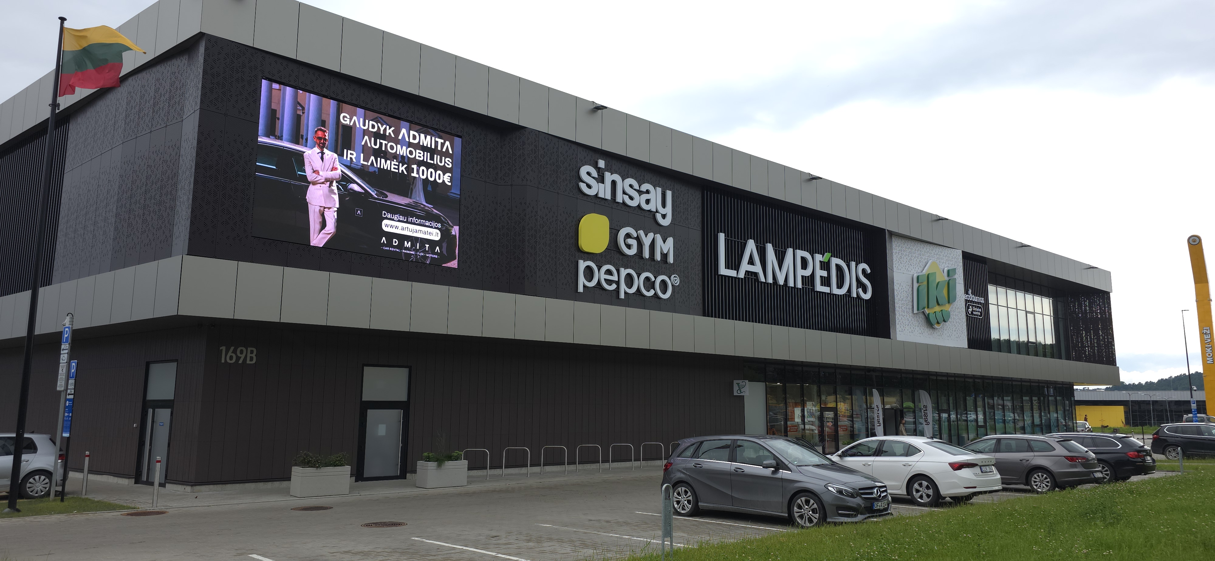 Lampėdžio IKI fasadinis LED ekranas