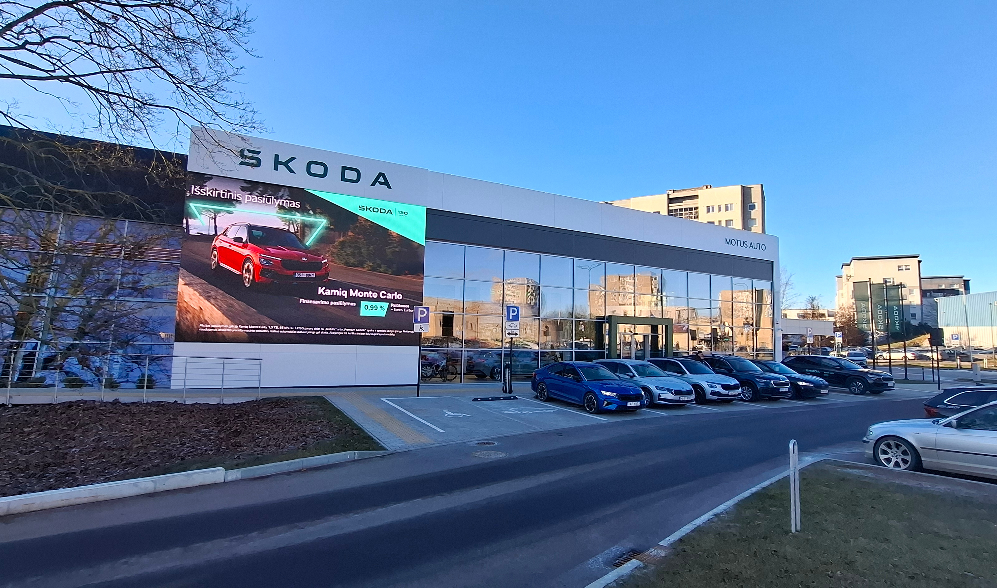 ŠKODA autosalono LED ekranas Vilniuje